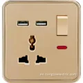 PC Plastic Light Switch Socket 1 Gang